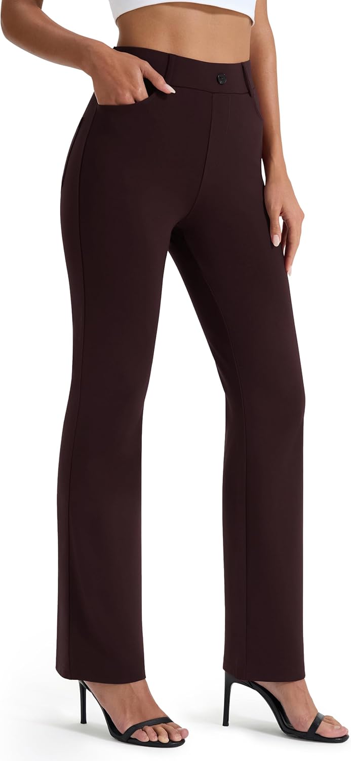 AFITNE Women's Yoga Dress Pants for Office and Casual Wear