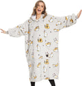 THREE POODLE Wearable Blanket Hoodie - Oversized Sherpa Comfort Warmth