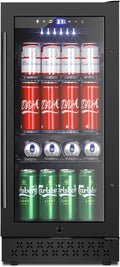 Tylza 15 Inch Beverage Refrigerator - Quiet 130-Can Cooler