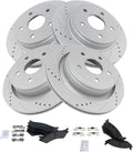 Front and Rear Performance Brake Pad & Rotor Kit - Durable Stopping