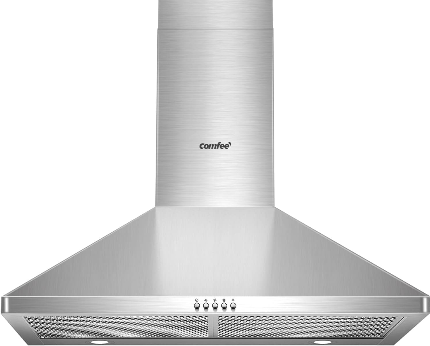 COMFEE' CVP30W6AST Ducted Pyramid Range Hood with 450 CFM Power