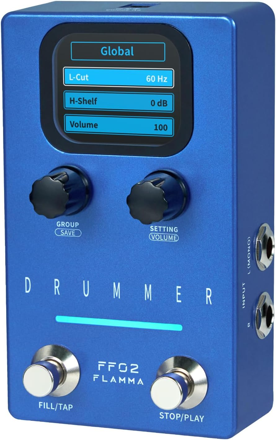 FLAMMA FF02 Drum Machine Guitar Pedal with 121 Grooves