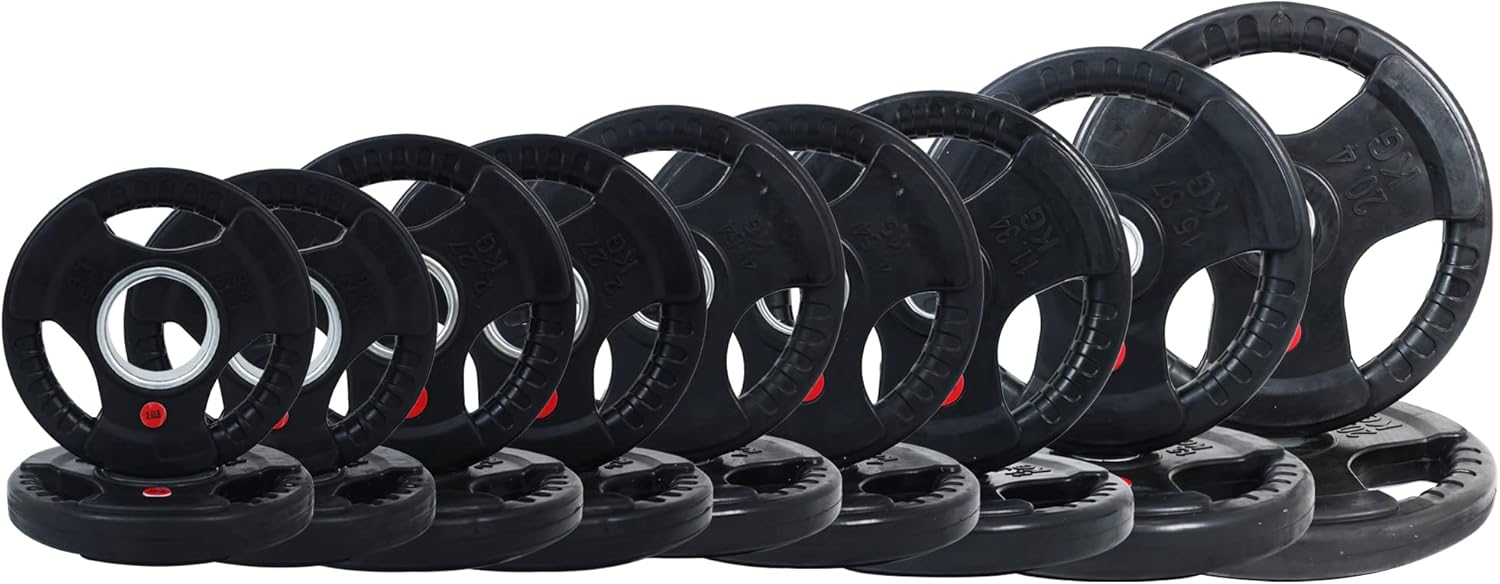Olympic Cast Iron Plate Set for Strength Training and Weightlifting