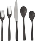 Mikasa Delano Black Satin 20-Piece Flatware Set - Modern Service for 4