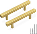 4in Gold Cabinet Handles Brushed Brass 20 Pack - Durable Kitchen Pulls
