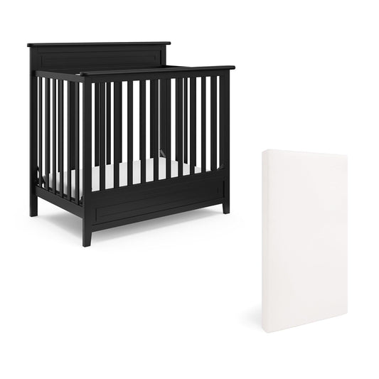 Storkcraft Petal 4-in-1 Convertible Mini Crib for Small Spaces