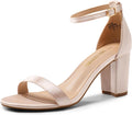 DREAM PAIRS Women's Chunk Low Heel Pump Sandals - 3in
