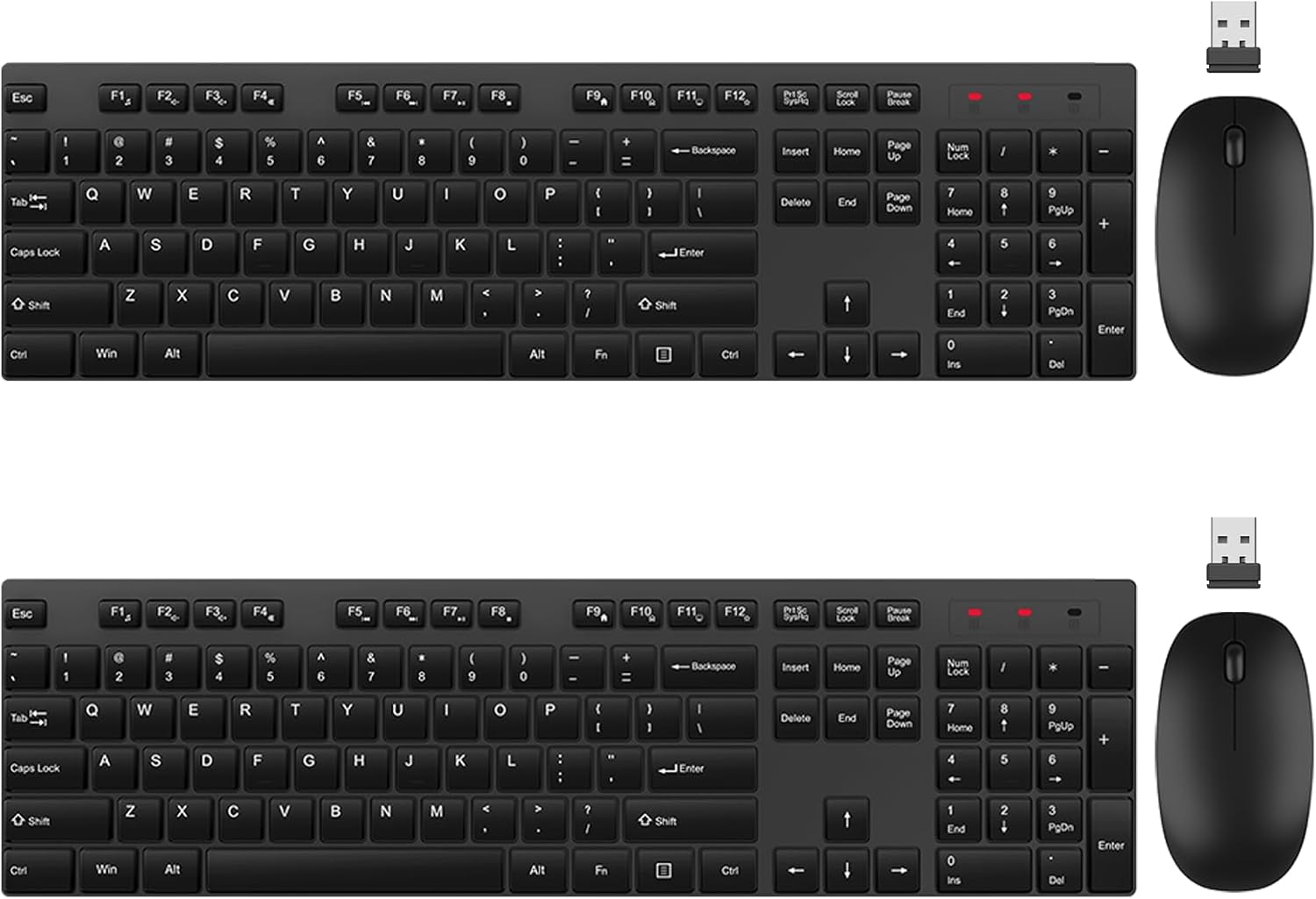 EDJO Wireless Keyboard and Mouse Combo for Comfort & Quiet