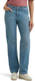Lee Womens Legendary Relaxed Straight Jean - Timeless Mid Rise Fit