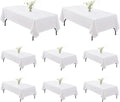 White Tablecloth for Rectangle Table 70 x 120 in - 8 Pack