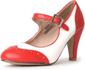 Mary Jane Oxford Pumps - Cute Low Kitten Heels for Vintage Style