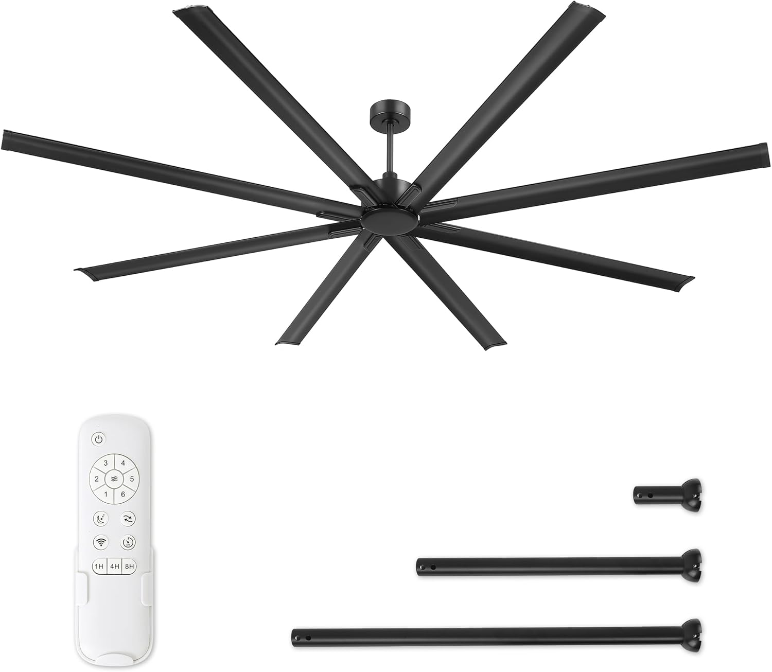 108 Inch Large Industrial Ceiling Fan with Reversible DC Motor