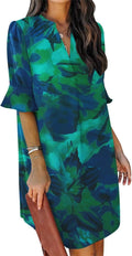Summer Dresses for Women V Neck Ruffle Short Sleeve (Style 86V6)