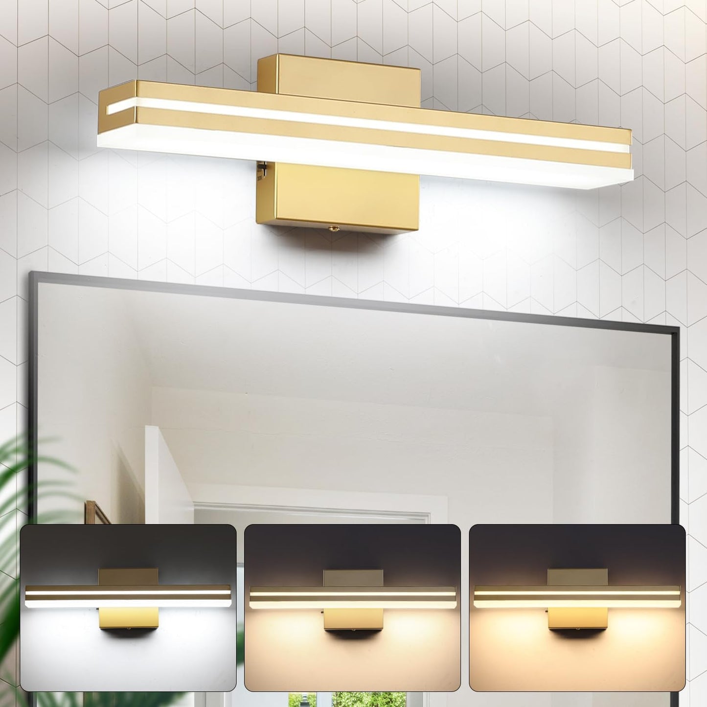 SineRise LED Modern Bathroom Vanity Light Fixtures for Style