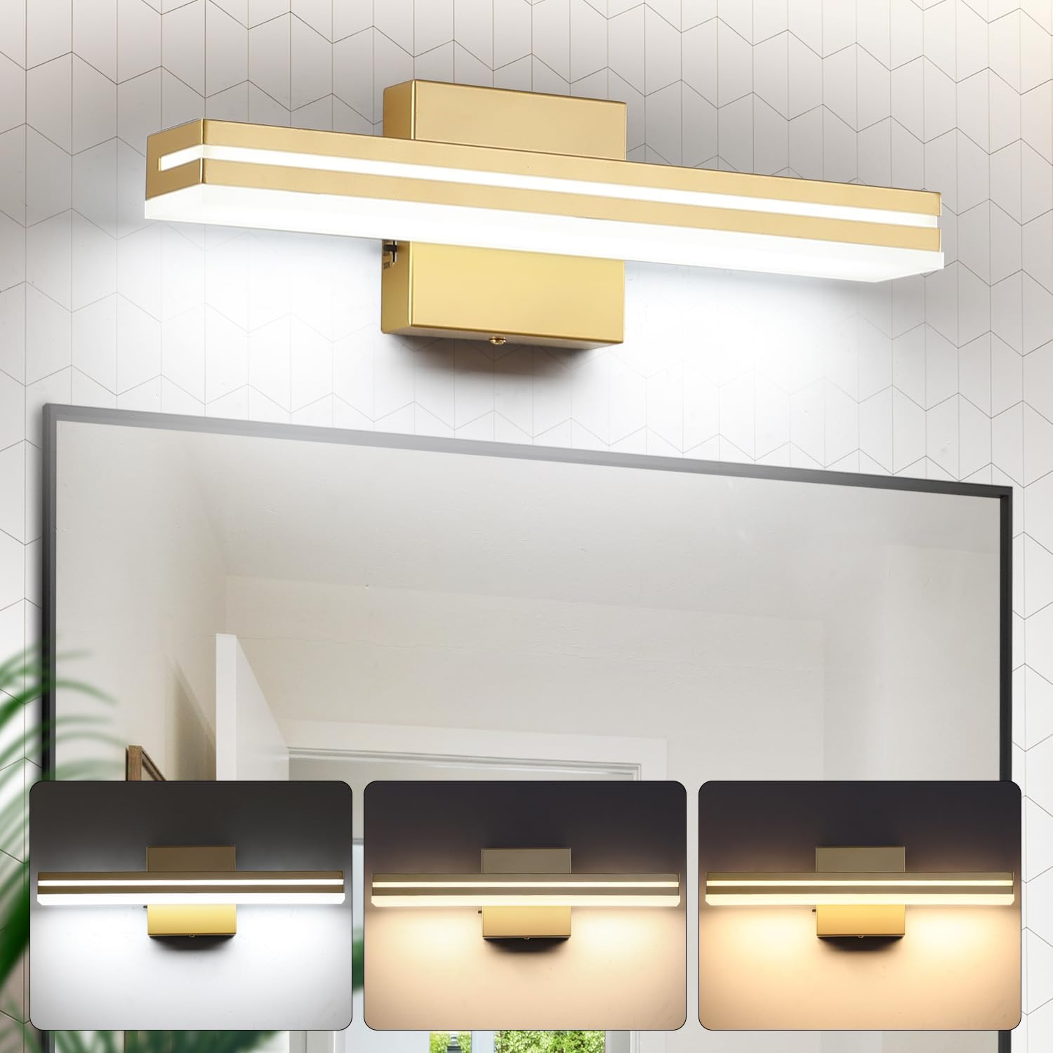 SineRise LED Modern Bathroom Vanity Light Fixtures for Style