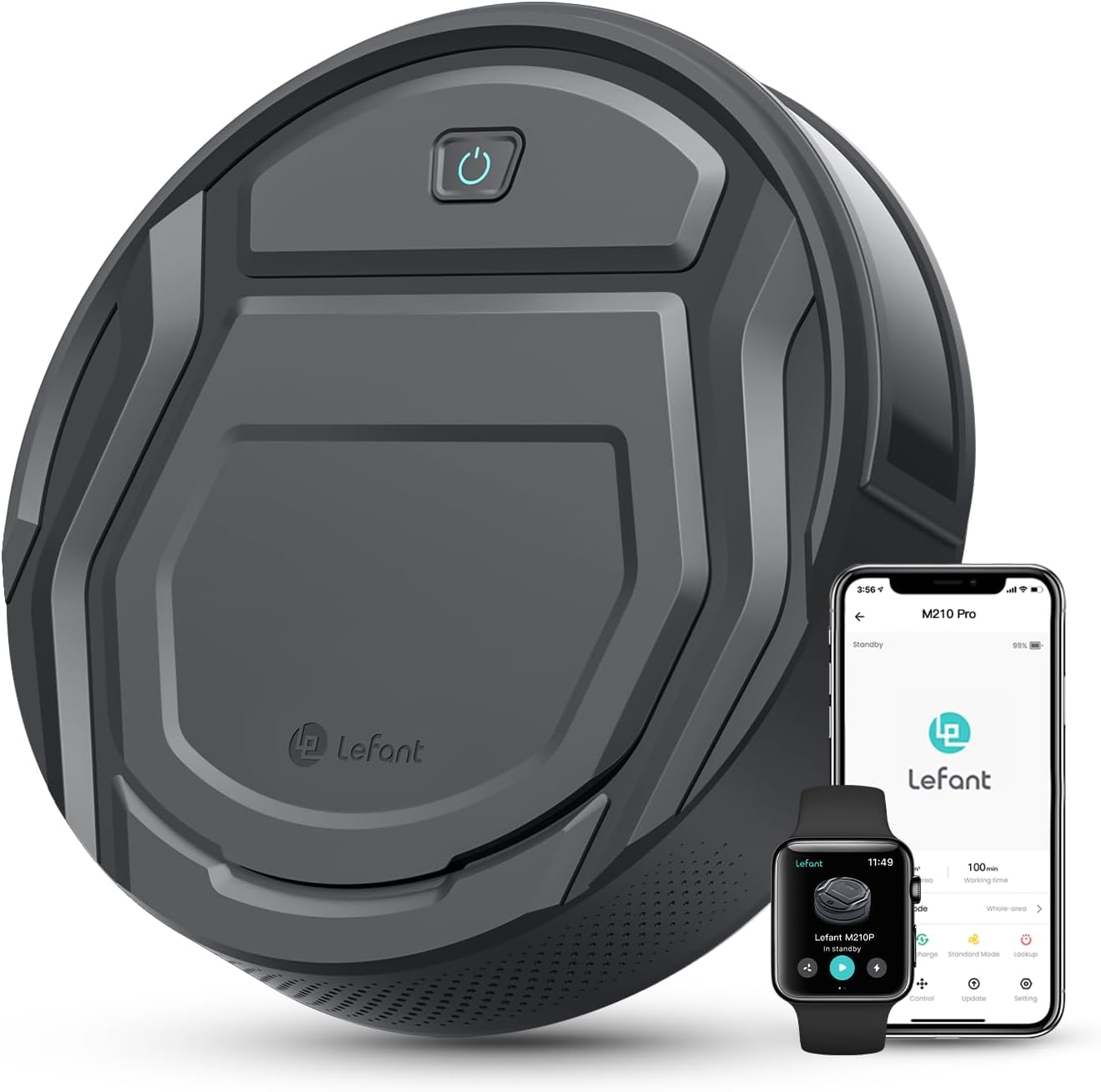 Lefant M210P Robot Vacuum with Smart App Control and 120 Min Runtime