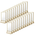 NIUBEE 25Pack 4 x 6 Gold Table Number Holder Clear Frames - Elegant