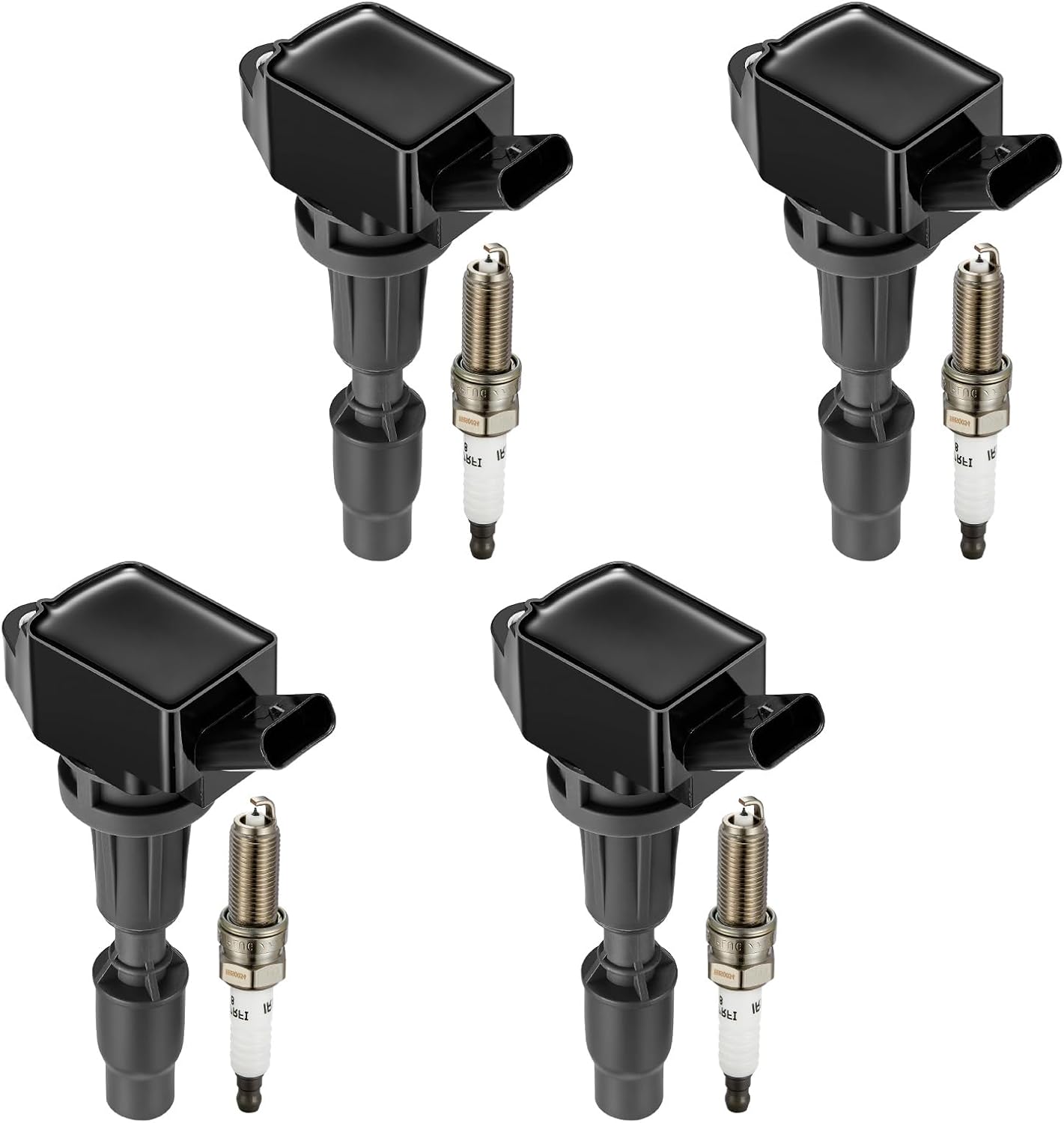 Set of 4 Ignition Coil Pack and Spark Plugs for Hyundai Kia