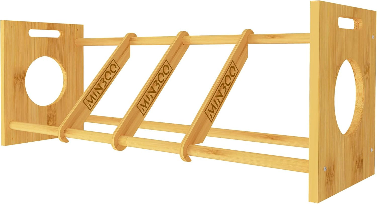 Stackable Bamboo Disc Rack | Organize 40+ Discs!