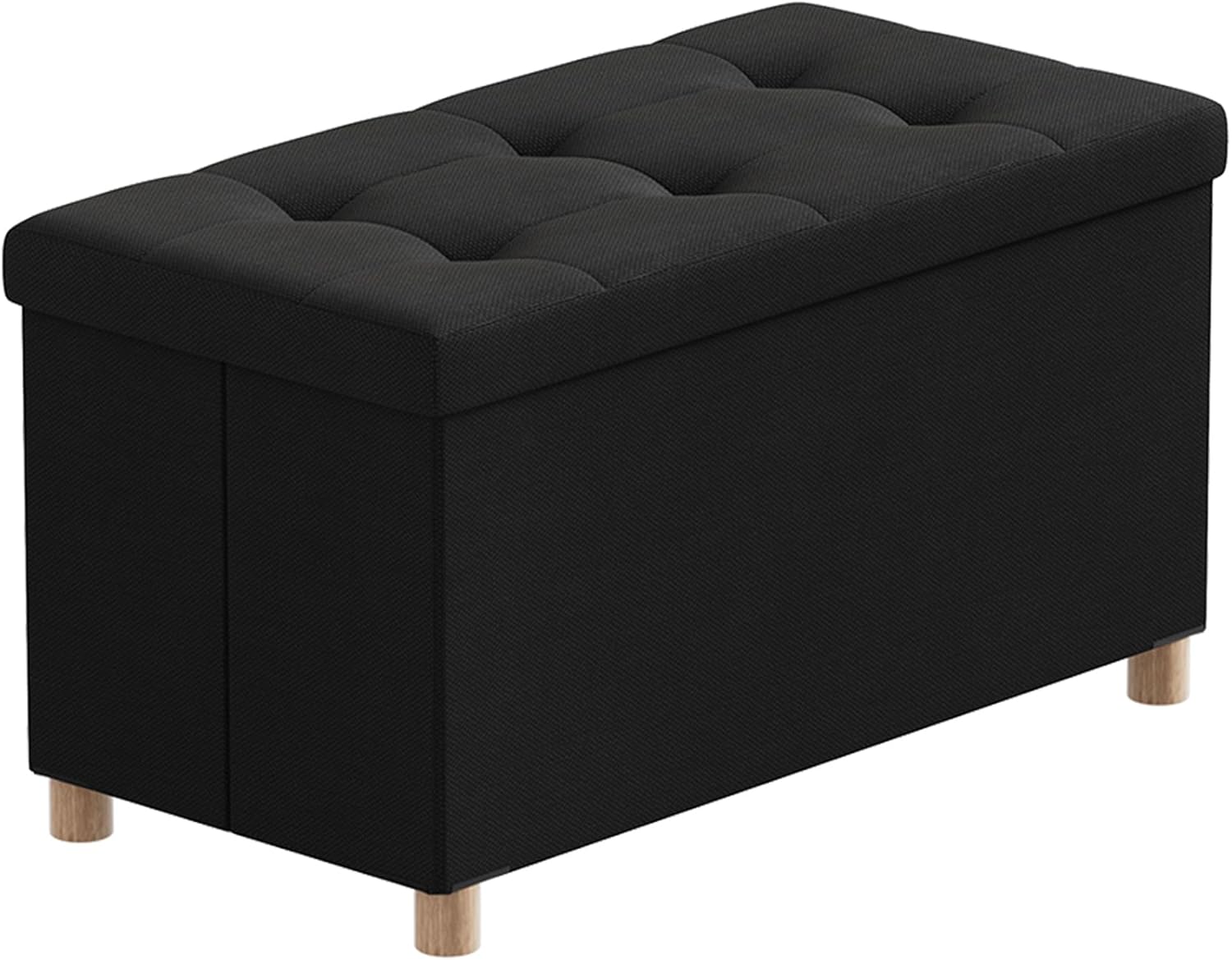 30 Inches Folding Storage Ottoman Bench for Versatile Home Use