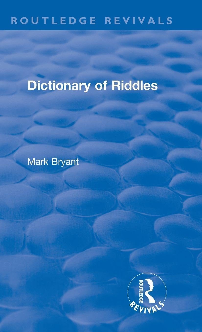 Dictionary of Riddles: A Comprehensive Guide to Puzzles