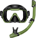 Snorkel Set Adults Snorkeling Gear Panoramic Mask and Dry Top Snorkel