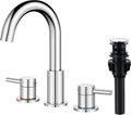 FGKQ Bathroom Faucet for Sink 3 Hole 8 in Widespread - Clean Chrome