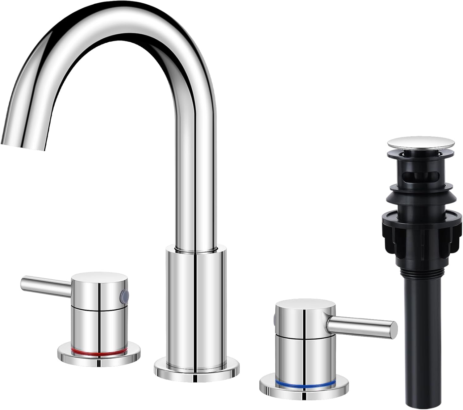 FGKQ 8 Inch Widespread Bathroom Faucet with Pop-Up Drain
