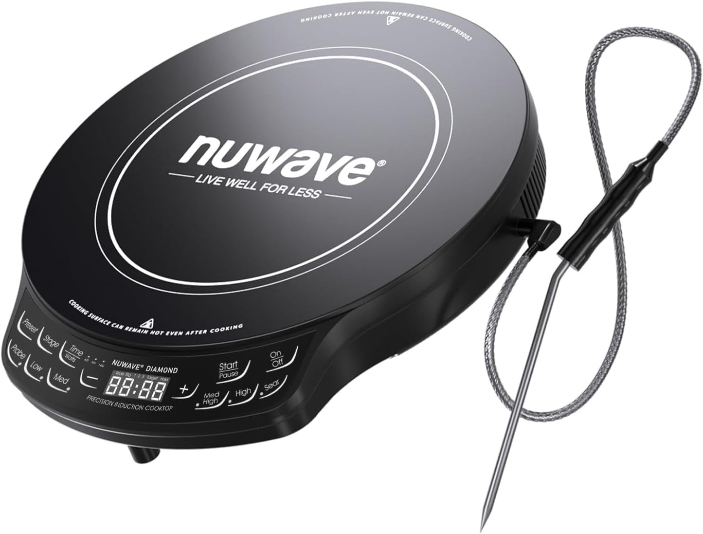 Nuwave Diamond Induction Cooktop with 91 Temperatures and Probe