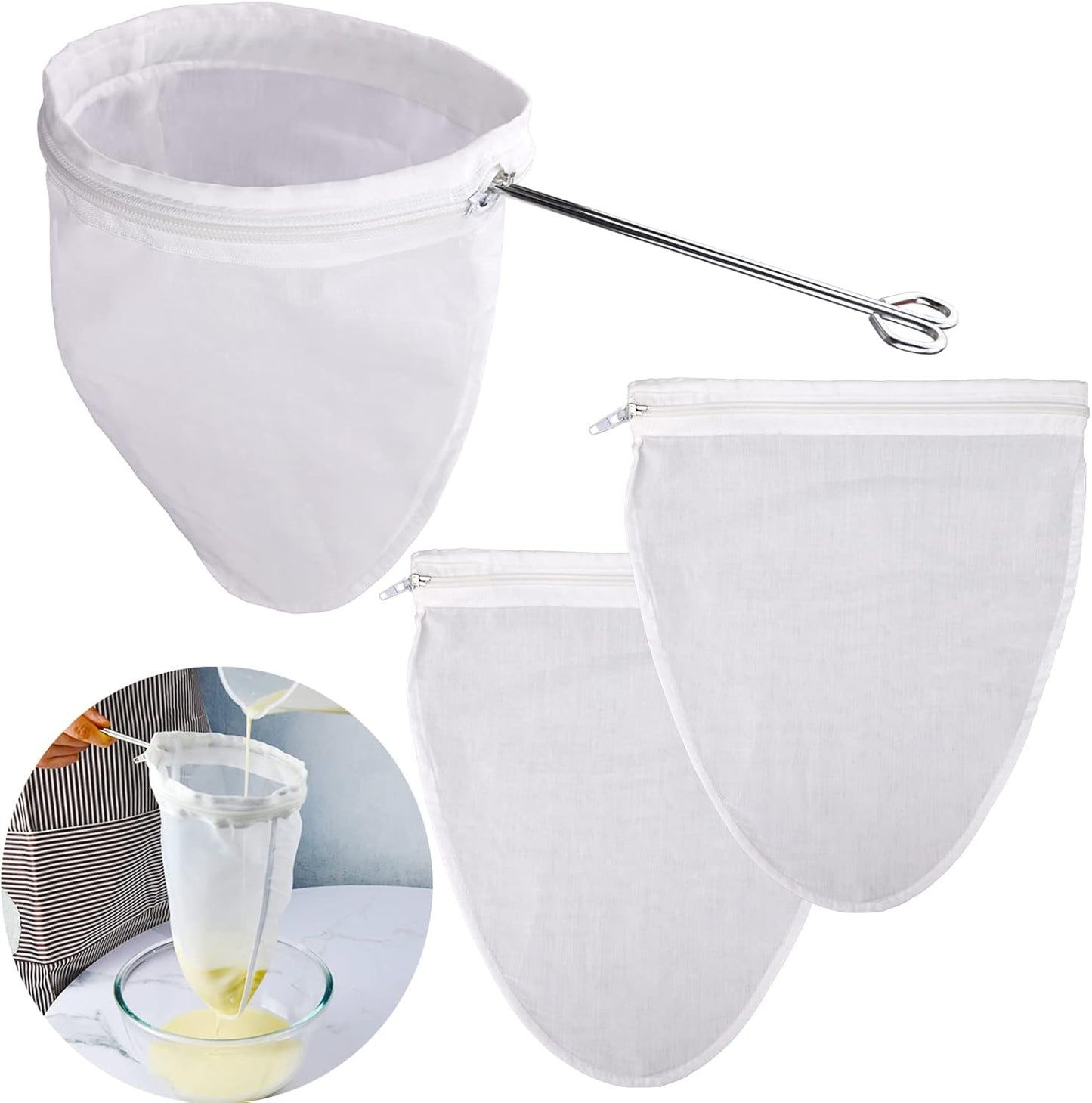 Stainless Steel Mesh Strainer Bags - NutMilk Filter