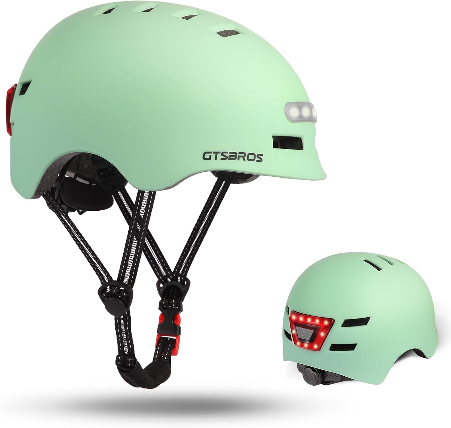 Adjustable Bike Helmets with LED Lights for Safe Riding