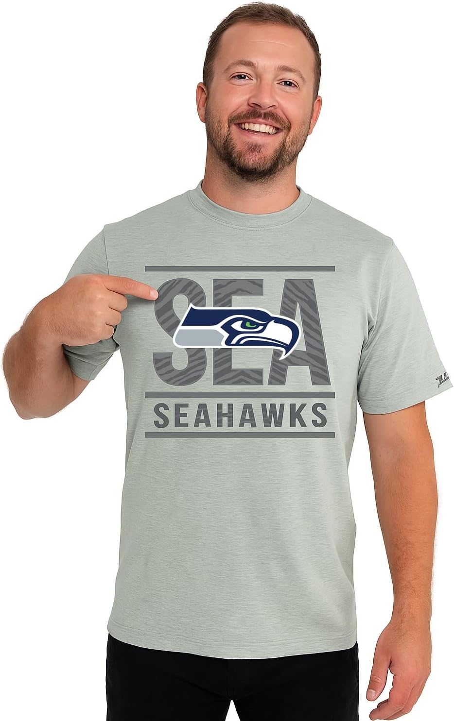 Zubaz NFL Men's Short Sleeve Team Graphic T-Shirt for Fans