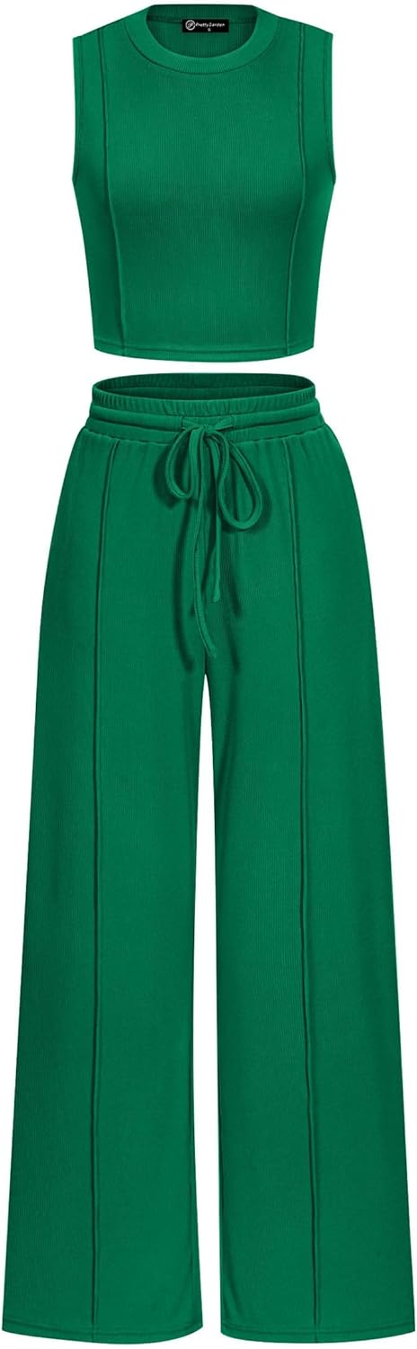 PRETTYGARDEN Women's Summer 2 Piece Loungewear Set for Comfort