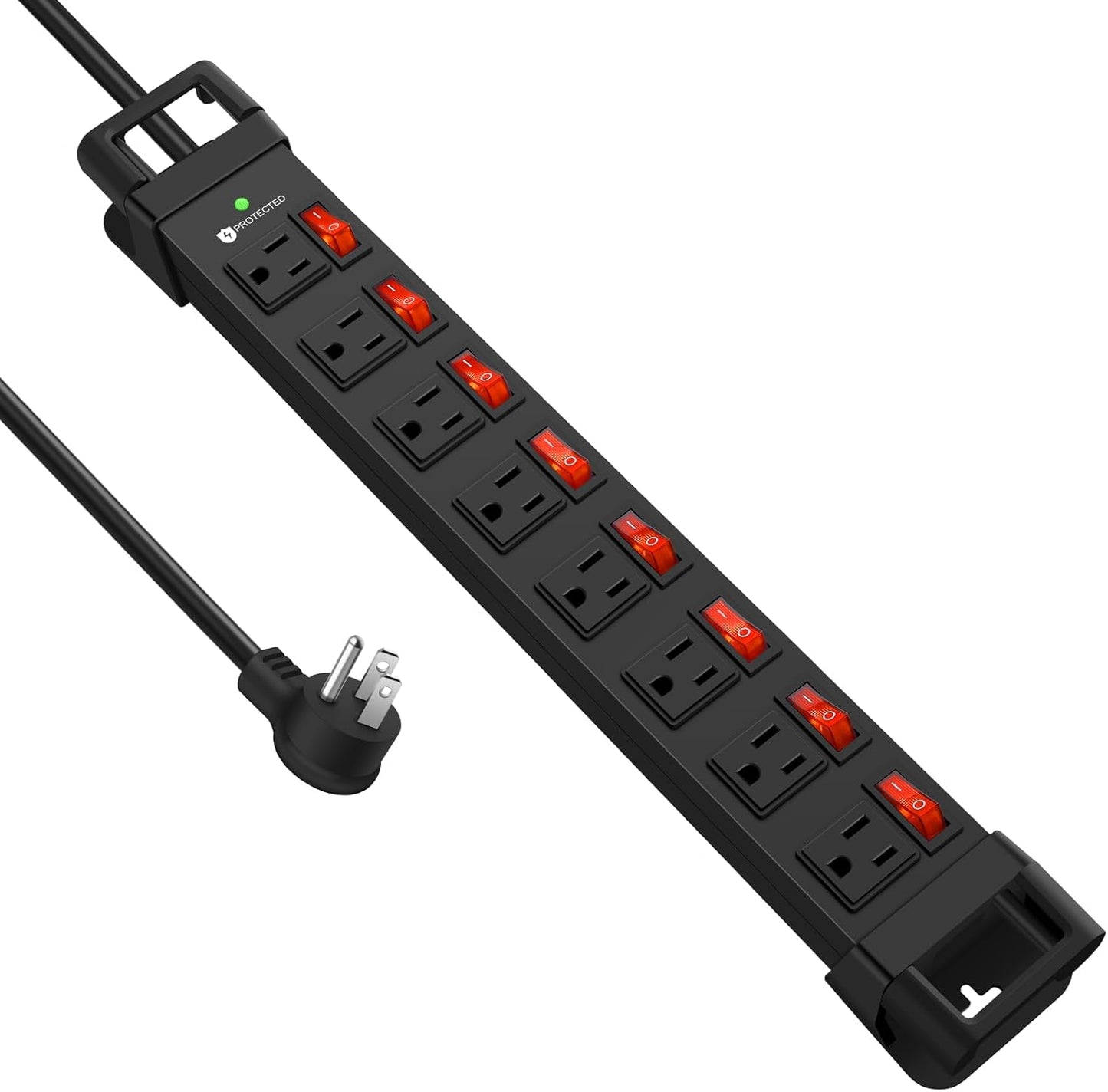 Heavy Duty 8 Outlet Power Strip - Surge Protected