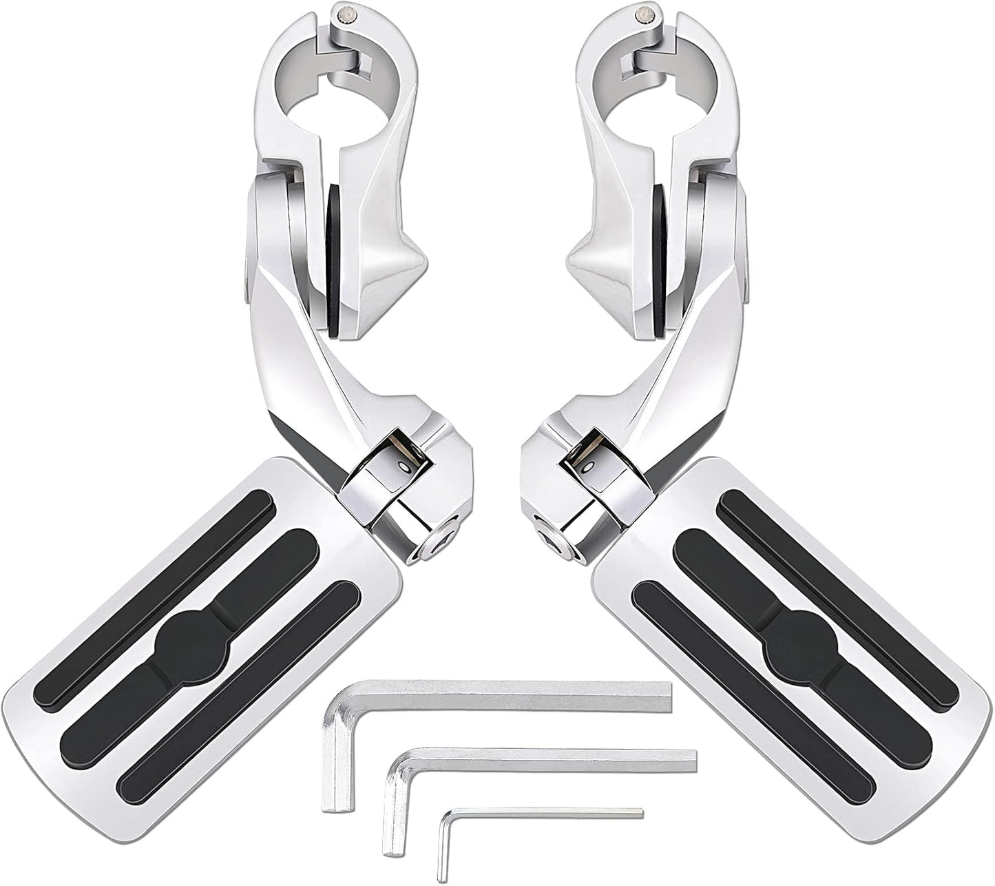 Motorcycle Highway Pegs Foot Rests for 1.25in Engine Guards