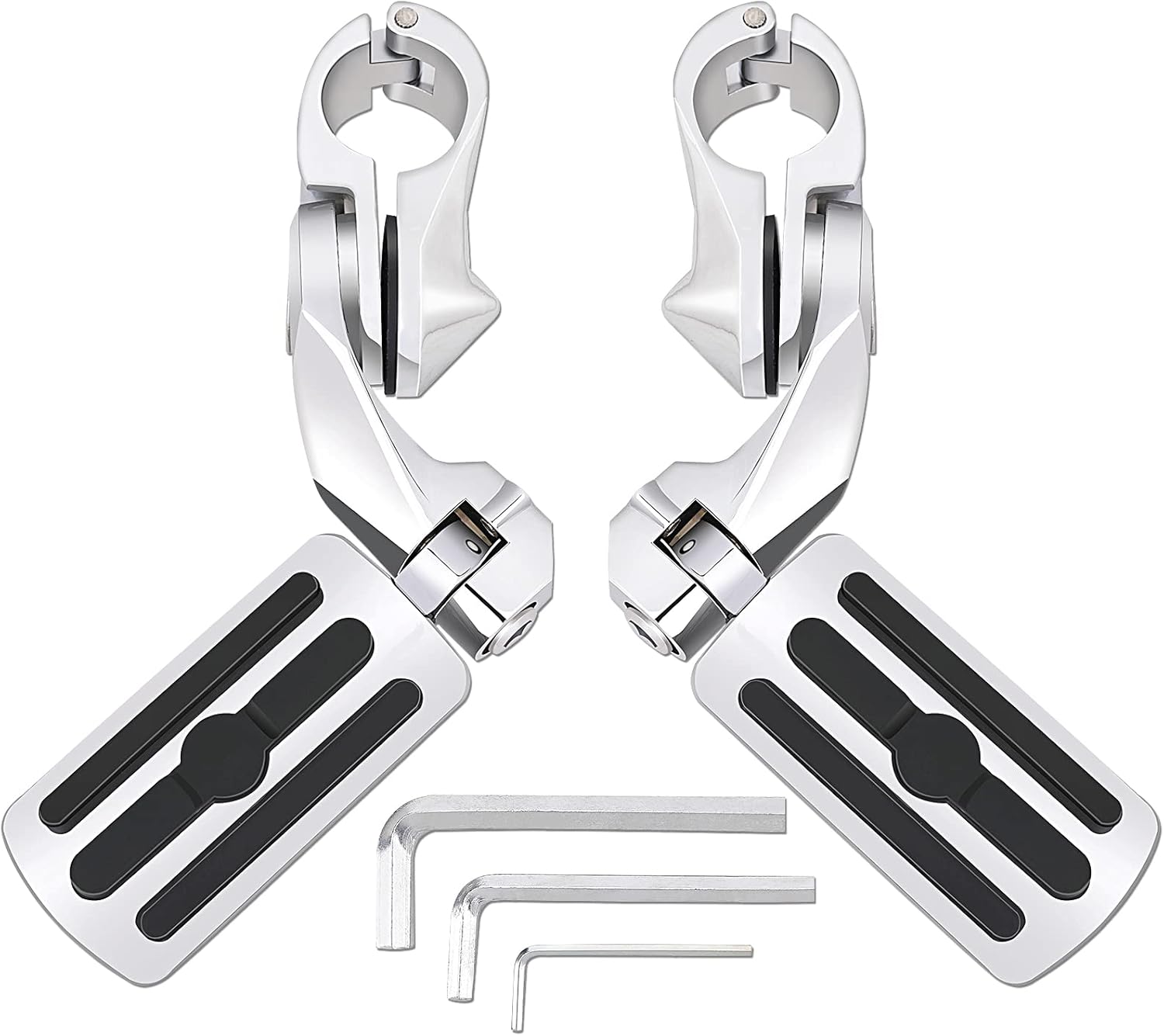 Motorcycle Highway Pegs Foot Rests for 1.25in Engine Guards