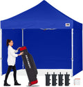 Easy Pop Up Canopy Tent 10x10 Commercial - Full Shade and Sidewalls