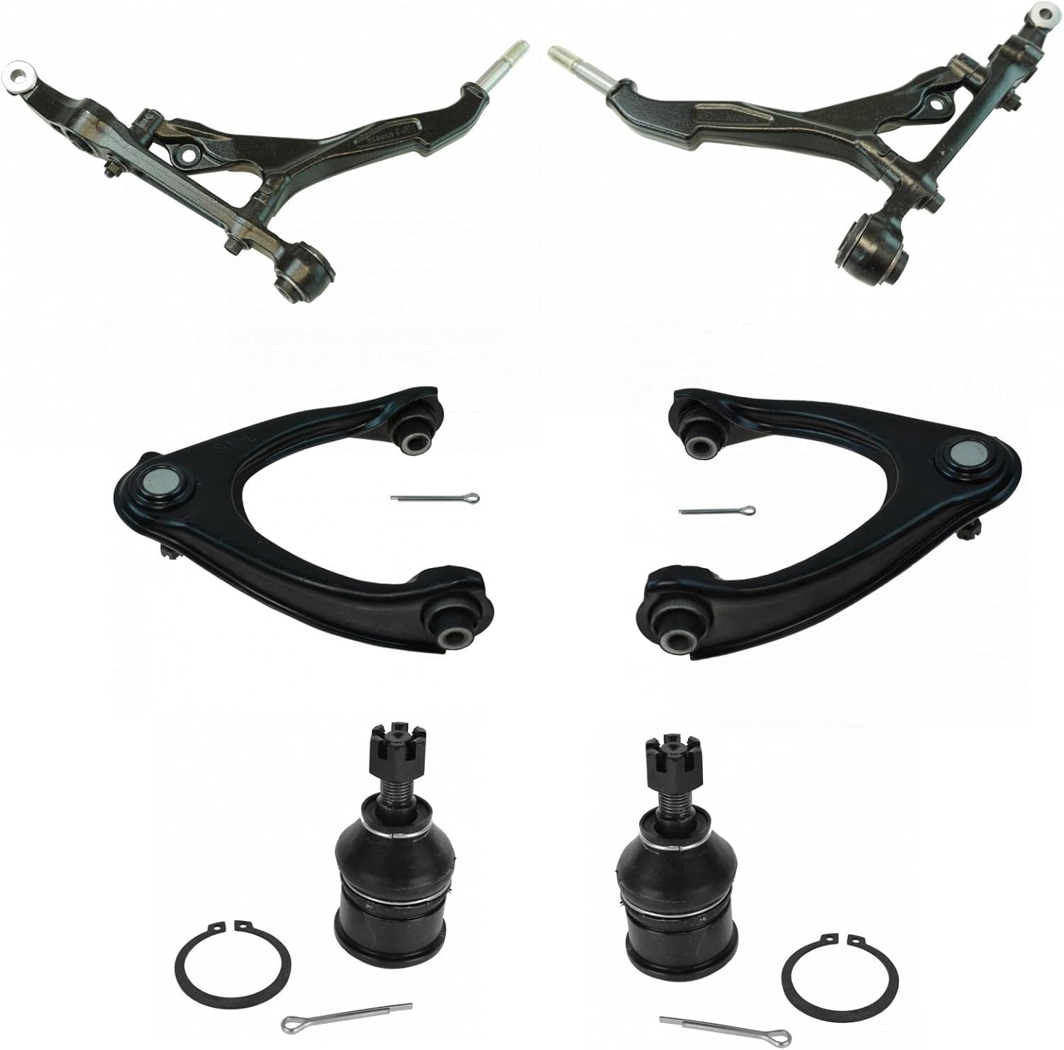 TRQ Front Upper & Lower Control Arm Set for Honda Civic 1996-2000