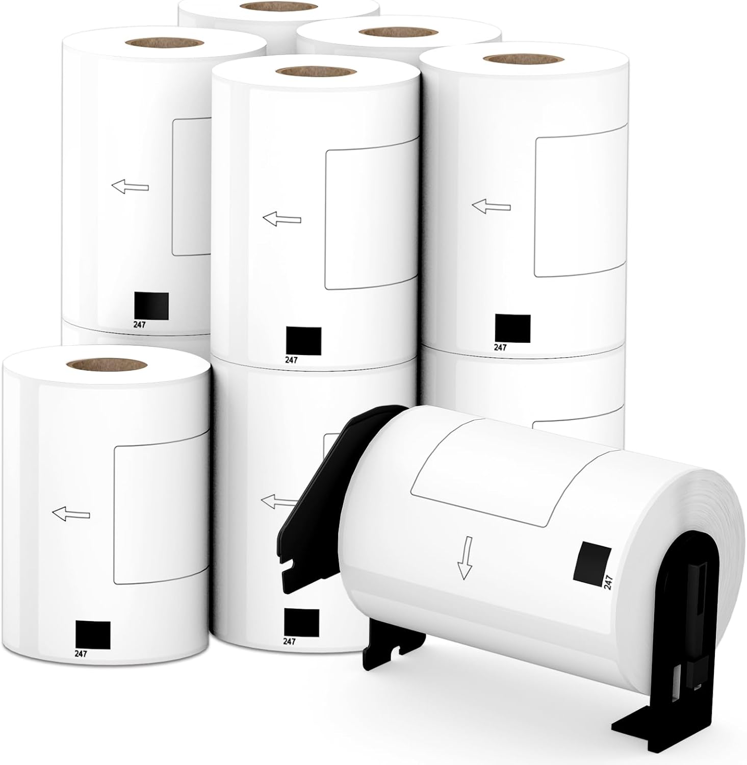 Anylabel 4.07 x 6.4 Large Labels for Brother QL-1110NWB - 12 Rolls, 180 Labels/Roll