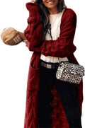 ZIWOCH Women's Long Cardigan Coats Cable Knit - Soft, Warm Layer