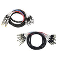 Seismic Audio 8 Channel 10 ft TRS to XLR Snake Bundle - Studio Ready