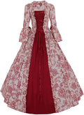 Women's Victorian Rococo Palace Evening Dress - Maiden Horn Sleeve