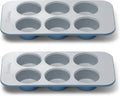 Nonstick Ceramic 6 Cup Muffin Pan Duo - Small Muffin Pan for Cupcakes