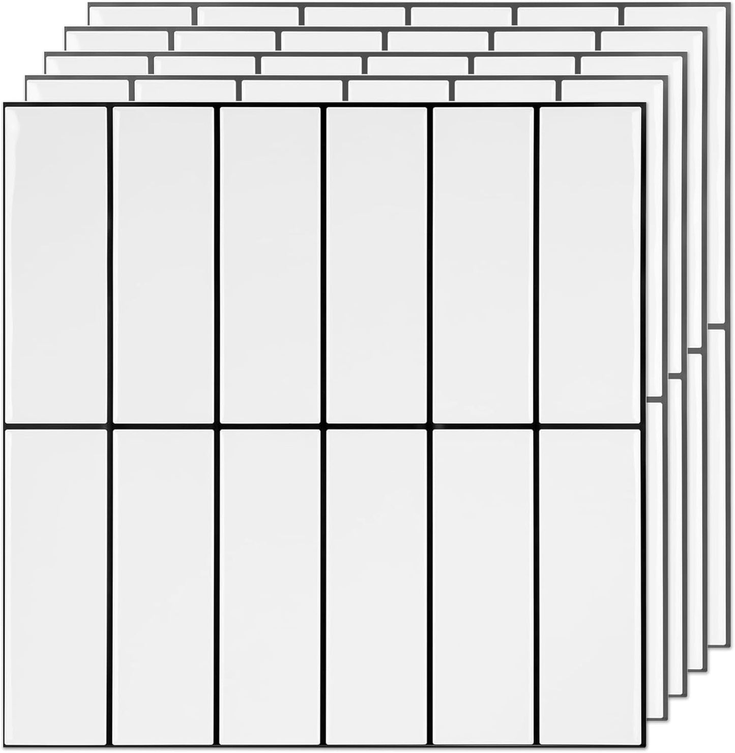 5 Pack Peel and Stick Backsplash Subway Tiles for Easy DIY