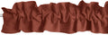 Poplin Sleeve Topper Window Valance - Soft Copper Ruffle Accent