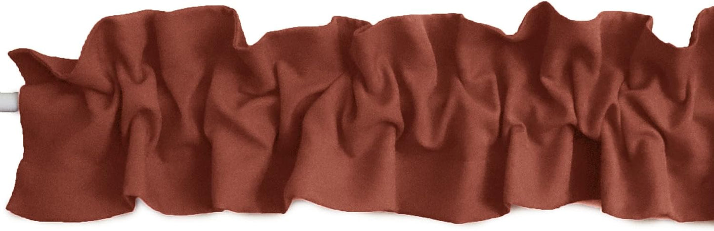 Solid Poplin Sleeve Topper Window Valance for Home Decor