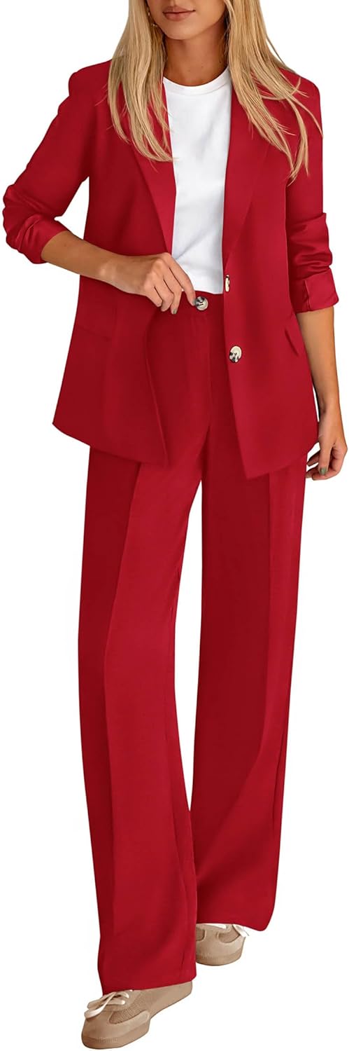 KIRUNDO Womens Suits 2 Piece Set for Business Casual Style