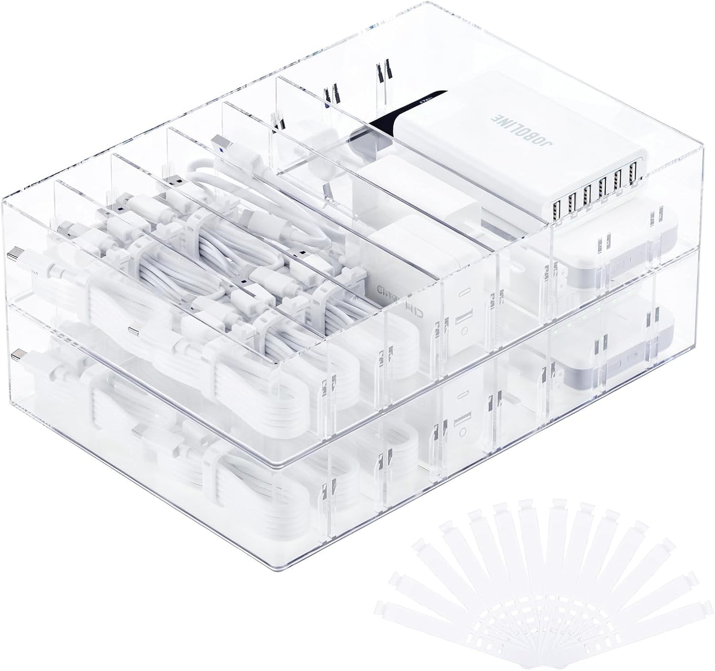 Clear Cable Charger Organizer - Tidy Tech Solutions! - FRETONBA