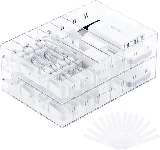 Clear Cable Charger Organizer - Tidy Tech Solutions! - FRETONBA