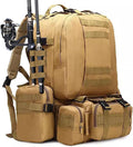 Fishing Tackle Backpack with Rod Holders - Large Capacity Outdoor Pack